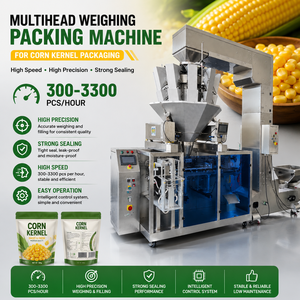 Machine d'emballage automatique commerciale pour sachets préformés de maïs, équipement de remplissage et de scellage de grains pour usine alimentaire, haute vitesse - Product Image 1
