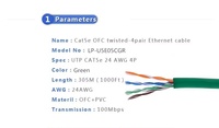 24AWG UTP Cat5e Cable LAN Cable de red 305M 1000FT CÁMARA POE