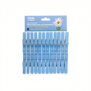 Pinzas de Plástico Frida para Ropa, 24 Piezas, Azules, Duraderas, para Uso en Exteriores - Product Image 2