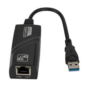 USB 30有线网络局域网10/100/1000 Mbps电脑3.0美元至RJ45千兆以太网适配器