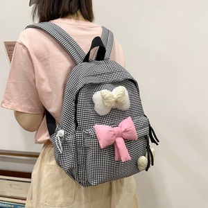 Pink Bow <b>Backpack</b> With Heart Design For School Girls Summer 2024 - Product Image 4