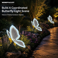 Lampes à LED géantes en forme d'ailes de papillon, motif lumineux mobile, blanc chaud, étanches, éclairage décoratif pour l'affichage extérieur de Noël