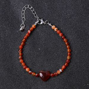 Natural Tiger Eye Heart Pendant Necklace & <b>Bracelet</b> Jewelry <b>Set</b> – Genuine Stone Chakra Reiki Gift for Women Men - Product Image 5