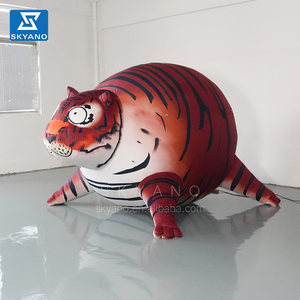 Material de felpa de personaje de dibujos animados de animales obesos de tigre gordo inflable - Product Image 2