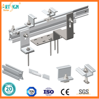 Rail de montage solaire ArtSign installé par Rooftop Factory, support de montage photovoltaïque pour panneaux solaires, certifié CE, vente en gros
