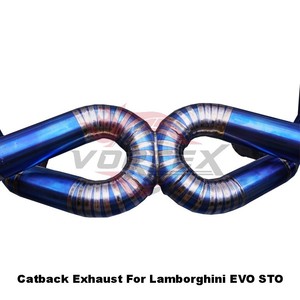 Vortex Bolt On Titanium Straight Exhaust for Lamborghini EVO STO Factory Wholesale Performance Racing Catback V10 <b>Kit</b> - Product Image 5