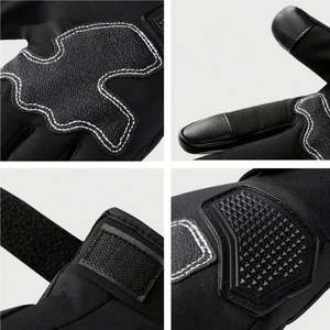 Gants de moto pour l'automne et l'hiver - Gants de conduite imperméables et isolés thermiquement |   Doigts tactiles antidérapants résistants à l'usure - Product Image 5