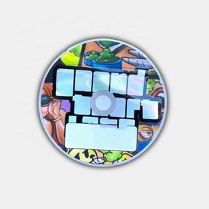 Bolsas Mylar Cali troqueladas con forma de disco de CD, personalizadas, resellables, a prueba de olores, de 3.5g, para dulces, galletas o DVD, con forma circular de 3.5 (8va) onza. - Product Image 3