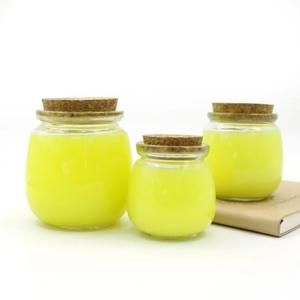 Pot en verre rond à large ouverture pour gelée, yaourt et pouding, avec couvercle en liège, personnalisable, 100ml, 200ml, 300ml - Product Image 4