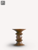 Amerikanischer Designer runder Hocker einfacher Retro-Ess hocker aus schwarzem Walnussholz, lässiger Tisch aus massivem Holz