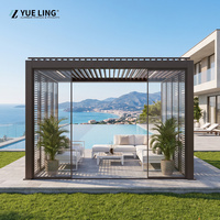 Pergola de jardin extérieure en aluminium à toit à lames orientables, sur mesure, pour les constructeurs et les entrepreneurs du secteur commercial, pergola de terrasse de jardin