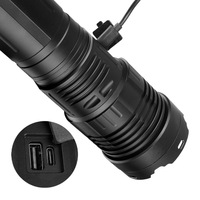 Lampe torche de camping rechargeable SA-890S, zoom, longue portée, haute capacité, étanche, multifonction