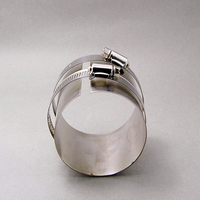 Connecteur coaxial RF à bride EIA étanche en laiton sur mesure 25/8 po pour câble rigide, avec raccord à sertir pour tuyau, couleur argent