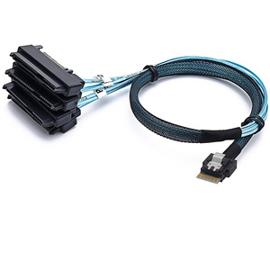 PCIE Slimline SAS 4.0 a 38 Pin SFF-8654 4i per SFF-8482 cavo 2-in-1 per l'elettronica - Product Image 2