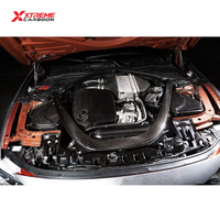 Kit d'admission d'air froid en fibre de carbone sèche avec filtre à air haute performance et tuyau d'admission pour moteur BMW F87 M2C F80 M3 F82 M4 S55