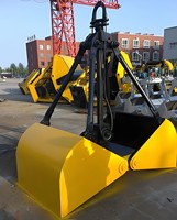 Penjepit Hidrolik Putar untuk Excavator 3.2 Ton, Penjepit Kayu, Penjepit Clamshell, Bucket dengan Motor
