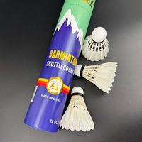 Volant de badminton professionnel SNOWPEAK C1136, plumes d'oie de deuxième qualité A++, stabilité de vol optimale, durable