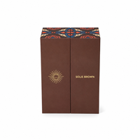 Caja de Regalo de Cartón Rígido de Doble Puerta Personalizada de Lujo con Inserto de Espuma EVA para Botellas de Fragancia