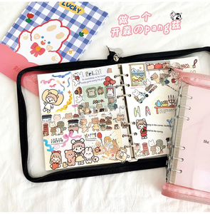 <span class=keywords><strong>Album</strong></span> <span class=keywords><strong>photo</strong></span> avec reliure spirale, couverture de carnet à fermeture éclair en PVC brillant A5 - Product Image 3