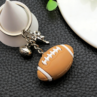 Porte-clés PVC de haute qualité en forme de ballons de basketball, football, volleyball, rugby – Cadeau idéal pour enfants, breloque de sac, pendentif de voiture – Vente chaude
