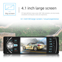 1 Din 4,1 pulgadas BT HD Video Reverse Stereo Car MP5 Player FM Receiver Music Mirror Link Cámara de visión trasera Android Car Radio