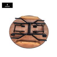 Haute qualité meilleure vente extension en bois moderne orme chêne hêtre contreplaqué Banquet table à manger ronde pliante
