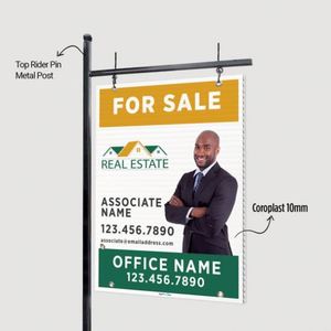 Enseignes immobilières personnalisées et matériel de marketing Enseignes portes ouvertes pour l'immobilier avec piquets Enseignes double face pour agents immobiliers - Product Image 4