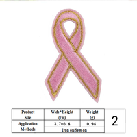 Patchs brodés en ruban rose à coller sur les vêtements, patch décoratif pour vestes, sacs, accessoires de bricolage