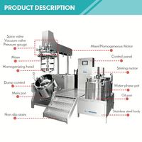 Mélangeur de crème pour le visage, machine à liquides visqueux, ligne de production de lotion pour les mains, machine à émulsionner