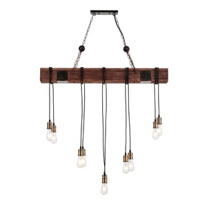 40 pollici Vintage rustico casale 10 luci DIY lampadario sala da pranzo rettangolare Edison lampadine <span class=keywords><strong>antichi</strong></span> <span class=keywords><strong>lampadari</strong></span> <span class=keywords><strong>in</strong></span> <span class=keywords><strong>legno</strong></span> - Product Image 1