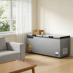 Congélateur coffre horizontal professionnel intelligent à double température en acier inoxydable à 2 portes pour la maison et le commerce - Product Image 1