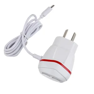 OEM mengembangkan EU US argentina AU plug-In travel adapter hill V8 android mikro USB ponsel pintar pengisi daya dinding usb dengan kabel