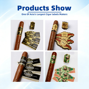 Personalized Wholesale Custom Printing <strong>Cigar</strong> <strong>Band</strong> Ring Label Hot Stamp 24k Gold Foil <strong>Embossed</strong> Die Cutting <strong>Cigar</strong> <strong>Bands</strong> Labels - Product Image 2