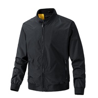 Manteau en toile à col montant coupe ajustée C1114B241 XZ, haut décontracté et tendance pour les jeunes