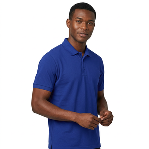 Wholesale 100% Cotton Knitted Short Sleeve for Shirts Custom Embroidery Heat-Transfer Printing 220g <b>Golf</b> for T-shirts for Men - Product Image 2