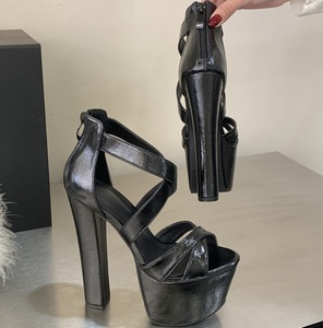 Sandales à plateforme ultra-hautes à talons aiguilles sexy pour femme, avec brides croisées, modèle 2026, talons de 16 cm - Product Image 4