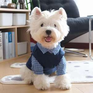 Sweat-shirt pour animaux de compagnie à carreaux tendance, deux pièces, pull universel chaud pour chiens et chats de petite, moyenne et grande taille - Product Image 2