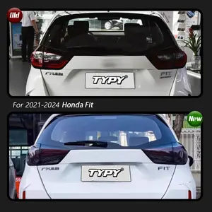 Nouveaux feux arrière rouges TYPY pour Jazz Fit 2021-2024 – Phares arrière LED modifiés avec clignotants dynamiques et feux de jour (DRL) – Ensemble complet pour voiture - Product Image 2