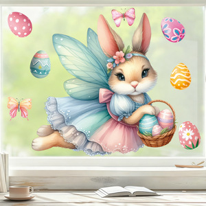 Autocollants de Pâques en gros 2026 : Anges, Lapins, Œufs de Pâques – Décalcomanies statiques en PVC <span class=keywords><strong>pour</strong></span> <span class=keywords><strong>vitres</strong></span> – Autocollants <span class=keywords><strong>électrostatiques</strong></span> - Product Image 2