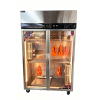 Vitrine Réfrigérée Verticale Commerciale en Acier Inoxydable pour Viande, Idéale pour Boucherie et Supermarché