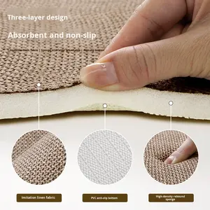 Alfombra de Baño de Poliéster Tejido, Espuma Viscoelástica Gruesa, Antideslizante, Absorbente de Agua, Resistente a la Suciedad, Antideslizante, Moderna y Sencilla - Product Image 3