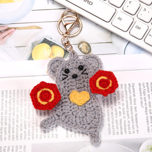 Amigurumis Mini Knitting Animal Keychain Chinese Zodiac Sign <b>Toys</b> <b>Rabbit</b> Mascot Crochet Handmade Bag Key Chains Charms Accessory - Product Image 4