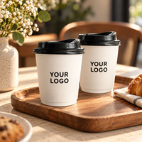 Gobelets en papier personnalisés avec logo, gobelets en papier biodégradables, gobelets en papier avec couvercle pour cafés, restaurants et plats à emporter