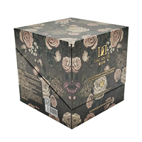 Caja de regalo con tapa abatible magnética pequeña de lujo moderna, embalaje de cosméticos reciclable hecho a medida, crema para ojos y cara, laminación mate