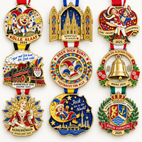 Médaille de carnaval OEM personnalisée en émail souple, pour festival local, défilé, récompense, médaillon, or antique, reconnaissance des bénévoles, en gros