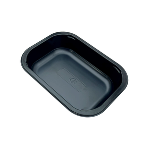 Grands contenants alimentaires jetables en plastique CPET à compartiment unique 362*265mm, adaptés au four, pour repas cuisinés - Product Image 2