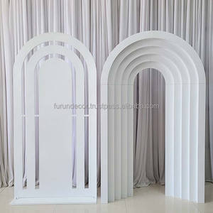 Furun arc de mariage en fer blanc personnalisé panneau de support de toile de fond multicouche pour fournitures de fête décoratives - Product Image 4