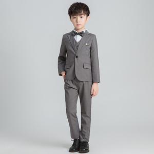 Ensemble de costume de performance pour garçon, style anglais, en mélange de coton rouge, pour spectacle de mariage, collection printemps 2026 - Product Image 4