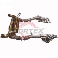 Sistema de Escape Valvetronic Vortex Titanium para Lamborghini Huracan EVO STO, Color Dorado, con Colectores de Igual Longitud, Sistema Completo