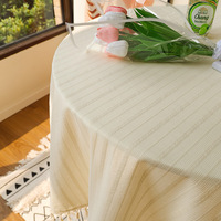 Nappes personnalisées Nappe en lin Nappe rectangulaire Nappe ronde Nappe brodée avec pompon